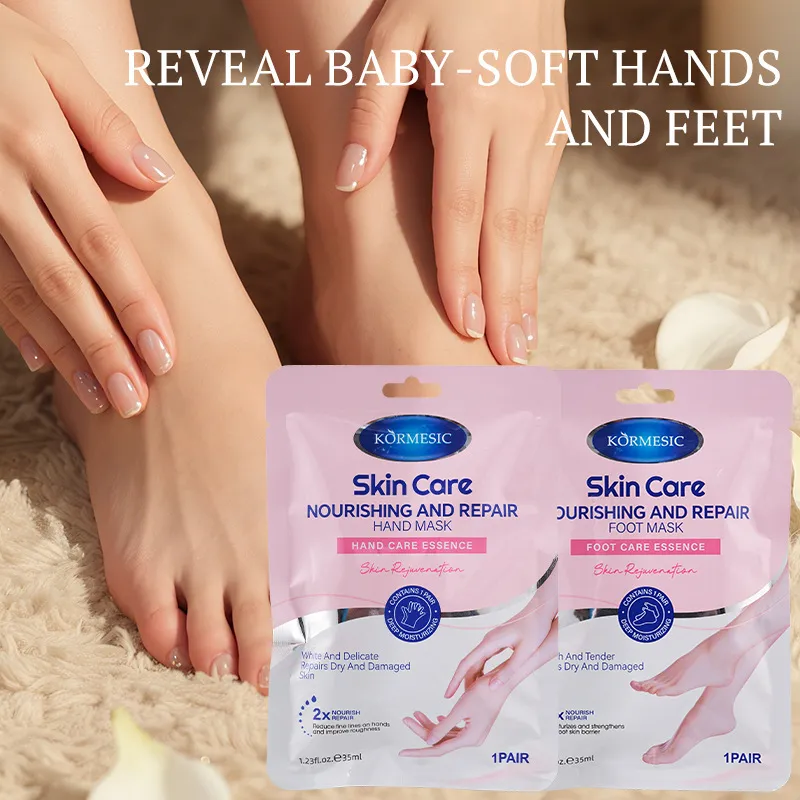Nourishing Hand and Foot Mask Set - Moisturizing Gloves & Socks for Dry Skin Care